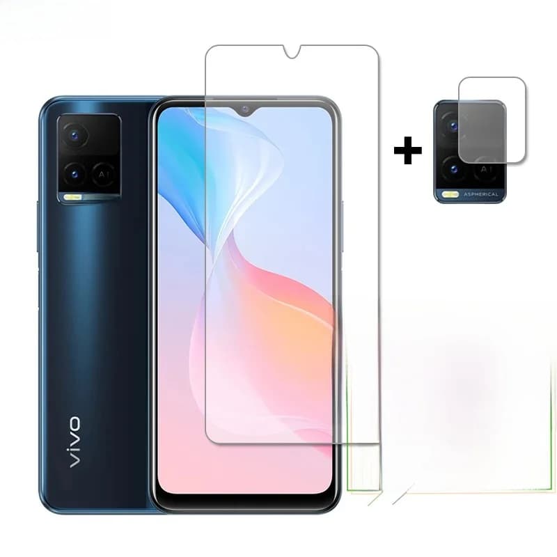 Verre pour ViVo Y21 Y35 Y33S Y21S Y75 Y33T Y33e Y53S Y73 Y72 protecteur d'écran verre trempé Film de protection d'objectif de caméra ViVo Y21