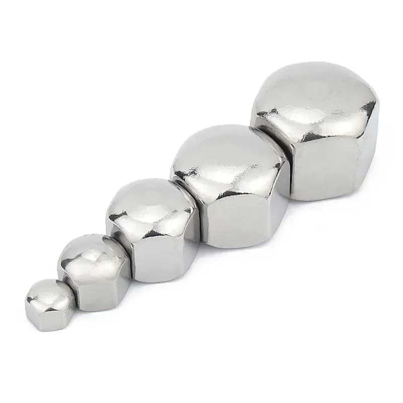 1/20 pièces 304 A2-70 acier inoxydable hexagone court bas mince capuchon gland écrou M3 M4 M5 M6 M8 M10 M12 M14 M16 couvercle aveugle DIN917
