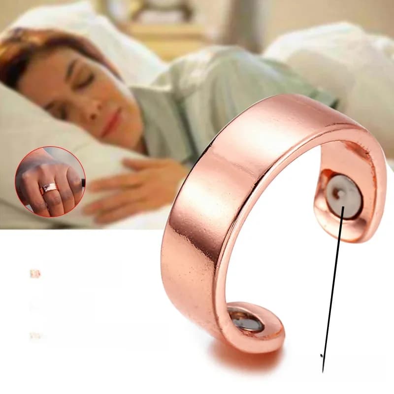 Dispositif anti-ronflement et apnée du sommeil, anneau de pressothérapie anti-ronflement, traitement par réflexologie, favorise un meilleur sommeil, cadeau de Noël.