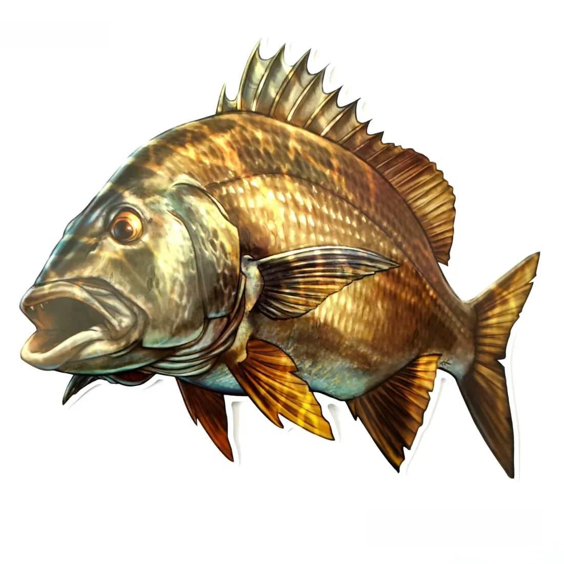 20cm perche vivaneau thon scorpionfish gros poisson de mer autocollant étanche pour pêcheur bateaux de pêche bagages moto voiture autocollants