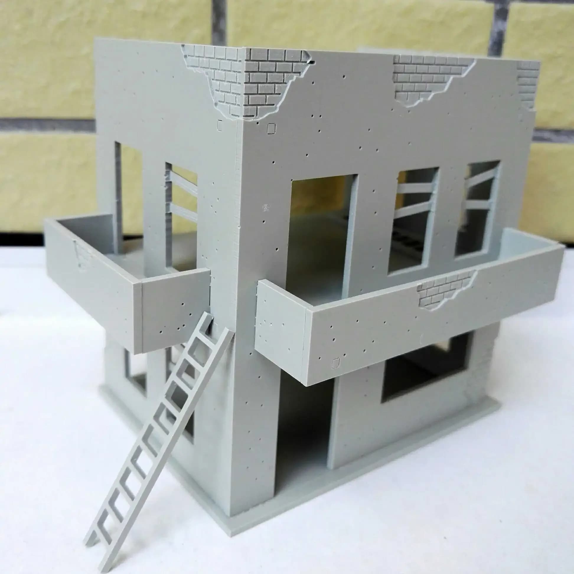 Kit en plastique pour maison de construction, modèle militaire de construction endommagé 1:50 1:72, pour aménagement de paysages architecturaux, décoration