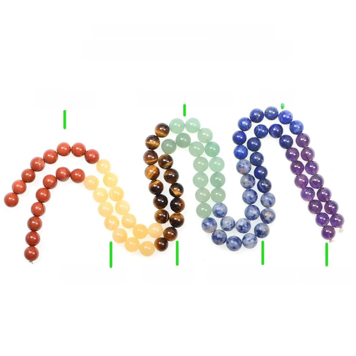 7 perles Chakra améthys oeil de tigre Jades pierre naturelle perles rondes en vrac pour la fabrication de bijoux bricolage Yoga guérison Reiki Bracelet 15''