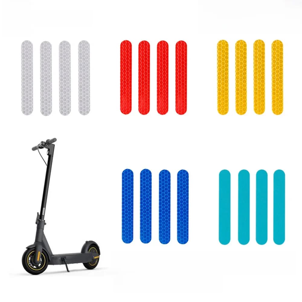 Autocollant réfléchissant anti-poussière pour couverture de roue avant et arrière, pour Scooter électrique Ninebot Max G30, avertissement, 4 pièces/ensemble
