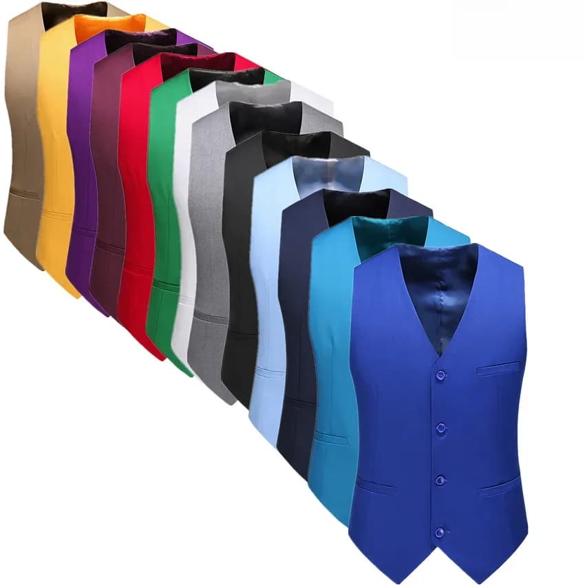 Gilet bleu Royal pour hommes, flambant neuf, coupe cintrée, col en V, robe formelle pour hommes d'affaires, mariage, smoking, Chaleco Hombre 6xl