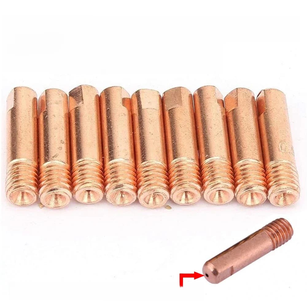 MB-15AK M6 * 25mm torche de soudage MIG/MAG CuCrZr/e-cu pointe de Contact buse à gaz 0.6/0.8/0.9/1.0/1.2mm accessoires de soudage Mig