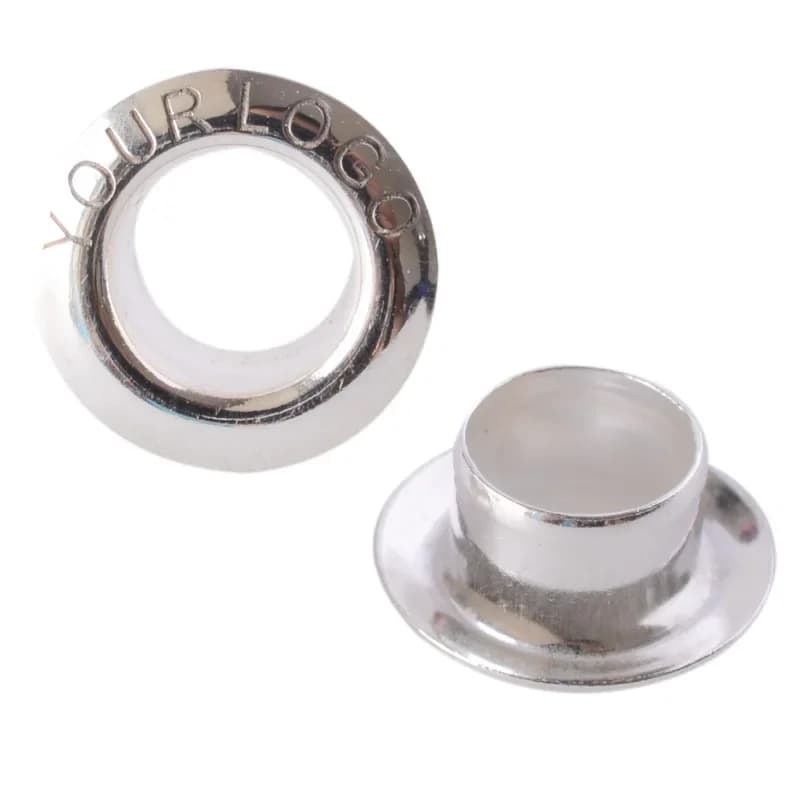Marque de logo de gravure laser personnalisée, rivets à œillets en argent sterling 925 massif pour perles à gros trous, accessoires de fabrication de bijoux à faire soi-même