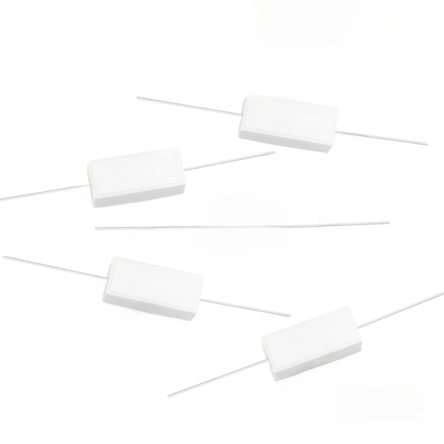 10 résistances filaire en ciment de 5W, 5%, 0.1, 0.22, 0.33, 0.47, 0.5, 10, 50, 100, 330, 1K, 10K Ohms, 5 Watt, en céramique fixe
