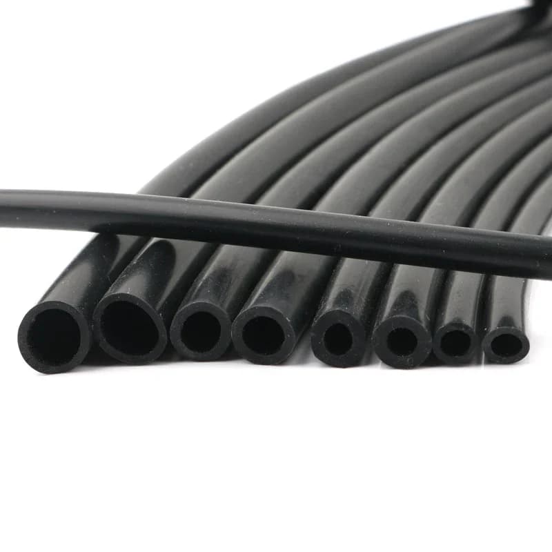 Tube en Silicone noir de 1M, tuyau en caoutchouc souple Flexible de 3 ~ 38mm pour pompe à Air d'aquarium