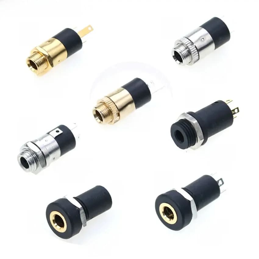 Prise femelle stéréo 3.5mm série PJ, 5 pièces, avec vis, prise Audio 3.5 pour casque, connecteur Vertical Double canal 3P 392 399 3640