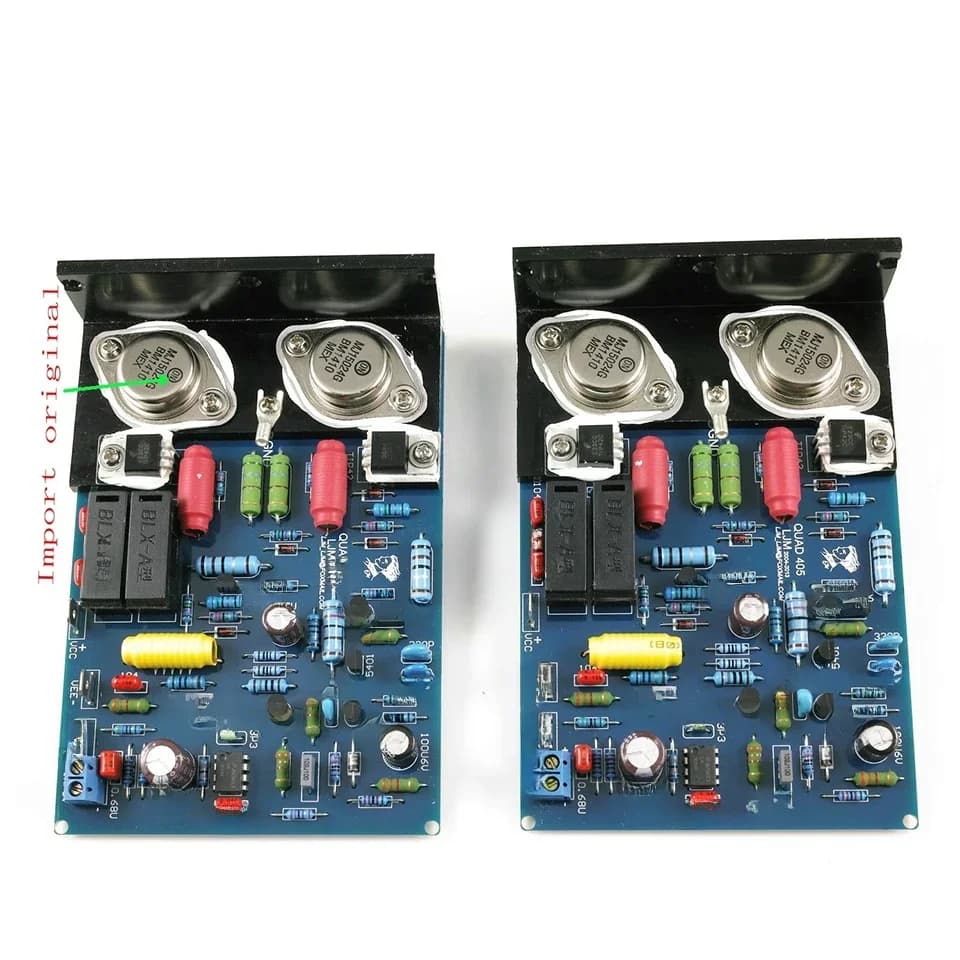 Carte d'amplificateur de canal pour touristes avec angle en aluminium, 1 paire, appels, ADconférence CLONE, MJ15024, 100W 8R, kits de bricolage finis Baord
