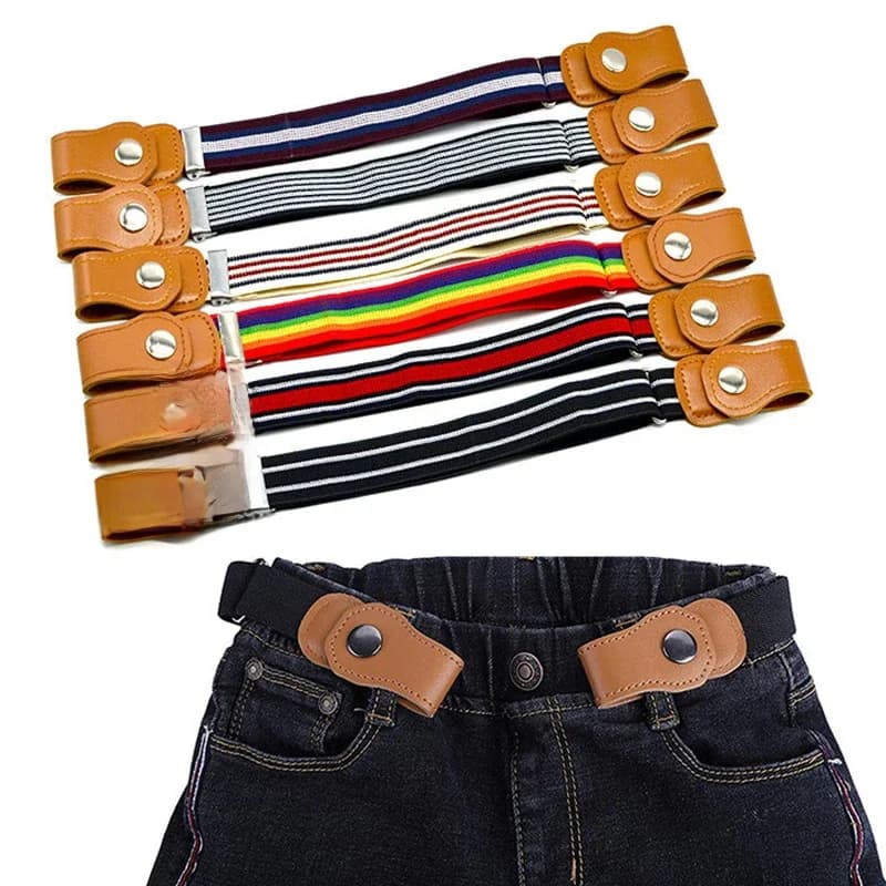 Nouvelles ceintures pour enfants, ceinture élastique sans boucle, ceinture extensible sans boucle pour enfants, tout-petits, ceintures ajustables pour garçons et filles