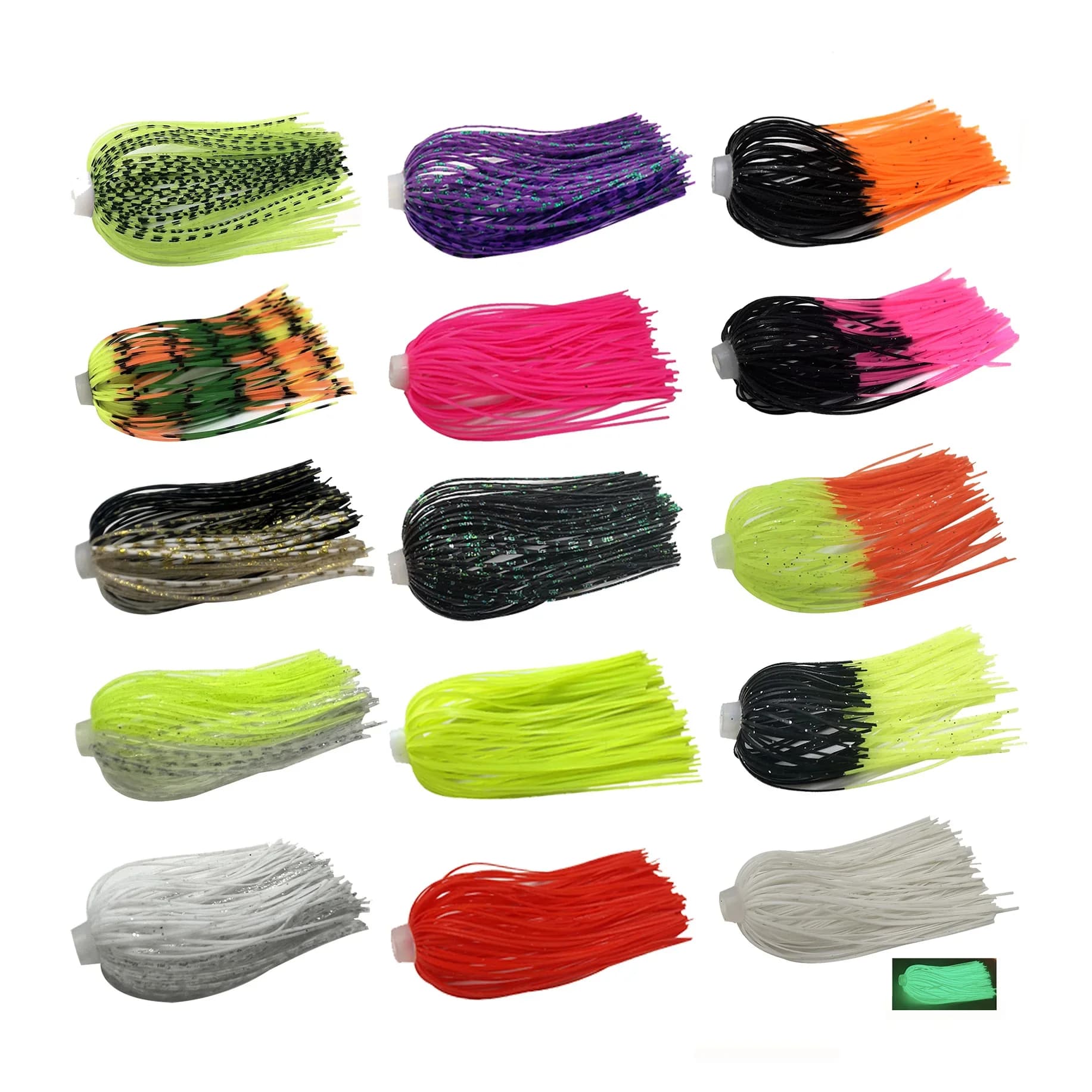 5 pcs/lot 88 brins 70mm jupes en gel de silice trou élastique jupes parapluie accessoires de pêche Buzzbaits Spinner Buzz appât