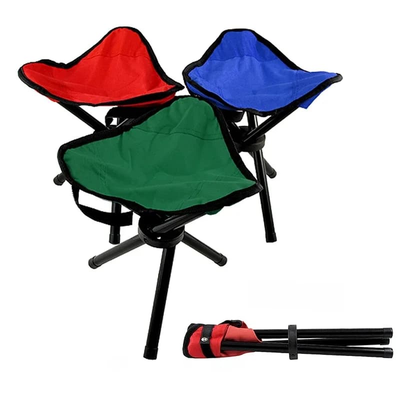 Chaise pliante Portable pour loisirs de plein air, tabouret à trois pieds, Camping voyage pique-nique activités de plein air, accessoires de pêche