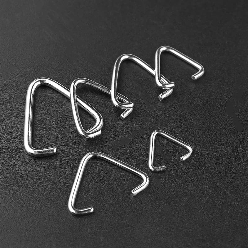Fermoirs triangulaires, boucles à boucle, anneaux de saut, anneaux fendus, connecteurs, crochets pour accessoires de fabrication de bijoux, 50 à 100 pièces/lot
