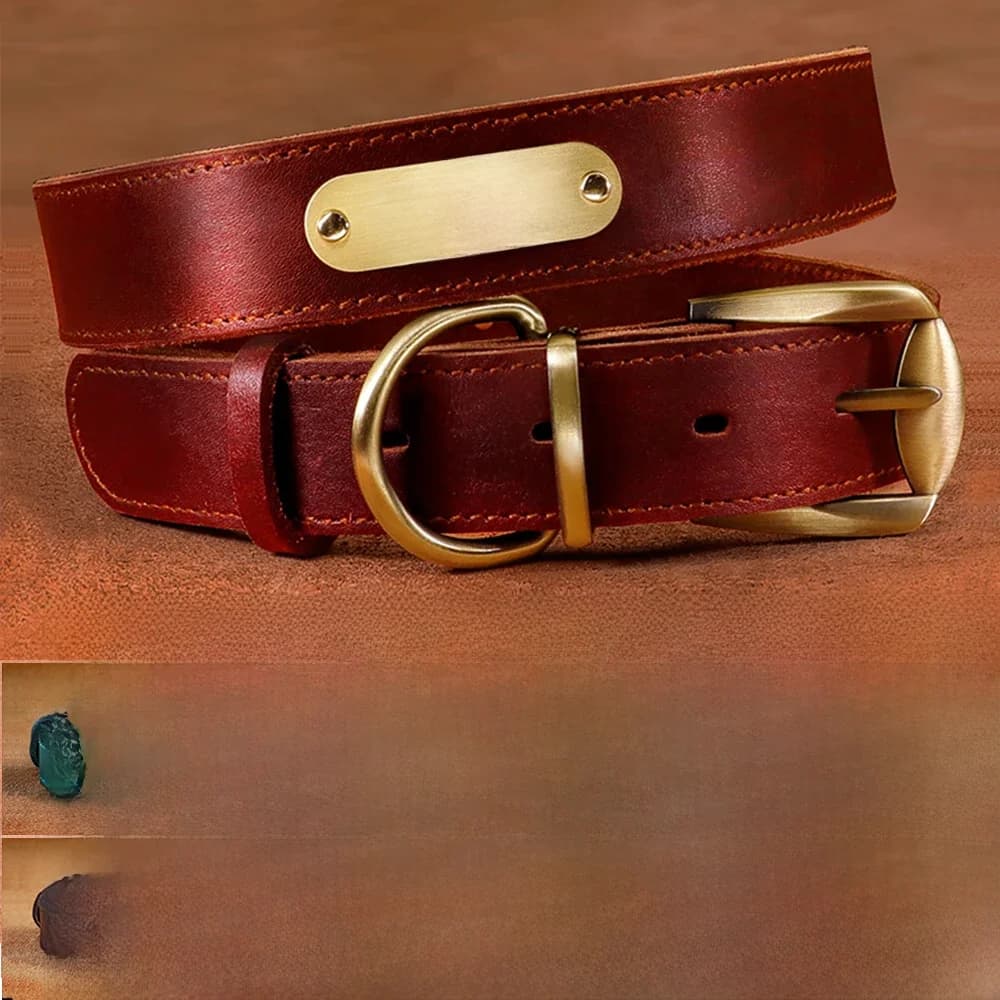 Collier en cuir personnalisé pour chien, étiquette d'identification gravée pour animaux de compagnie, petits chiens moyens et grands chiens, bouledogue français, PDPPitbull