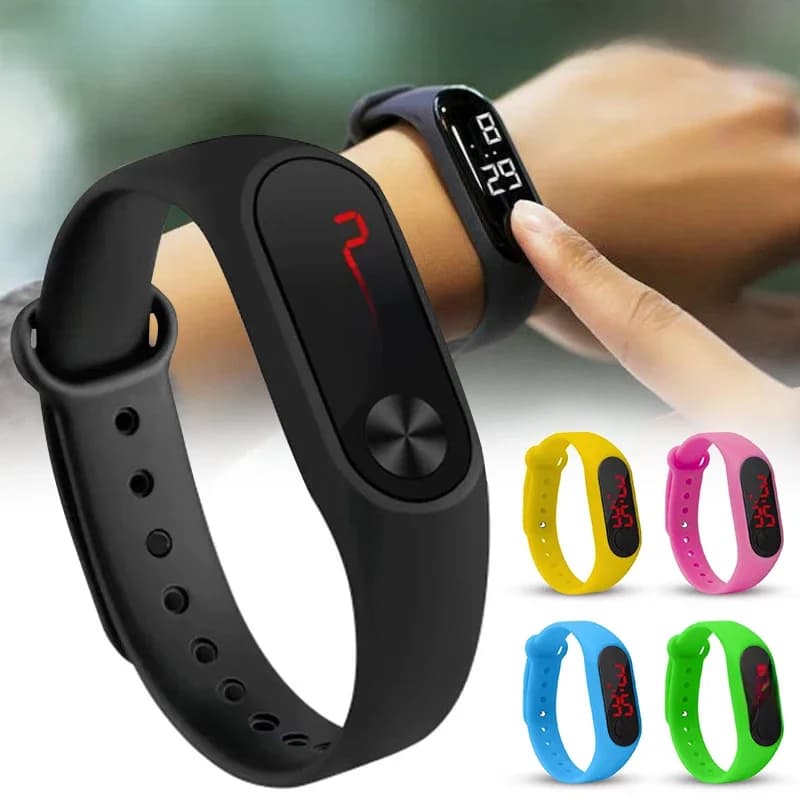 Montre pour femme montre-bracelet en Silicone pour hommes et femmes montres électroniques couleurs bonbons LED montre de sport décontractée montre pour homme