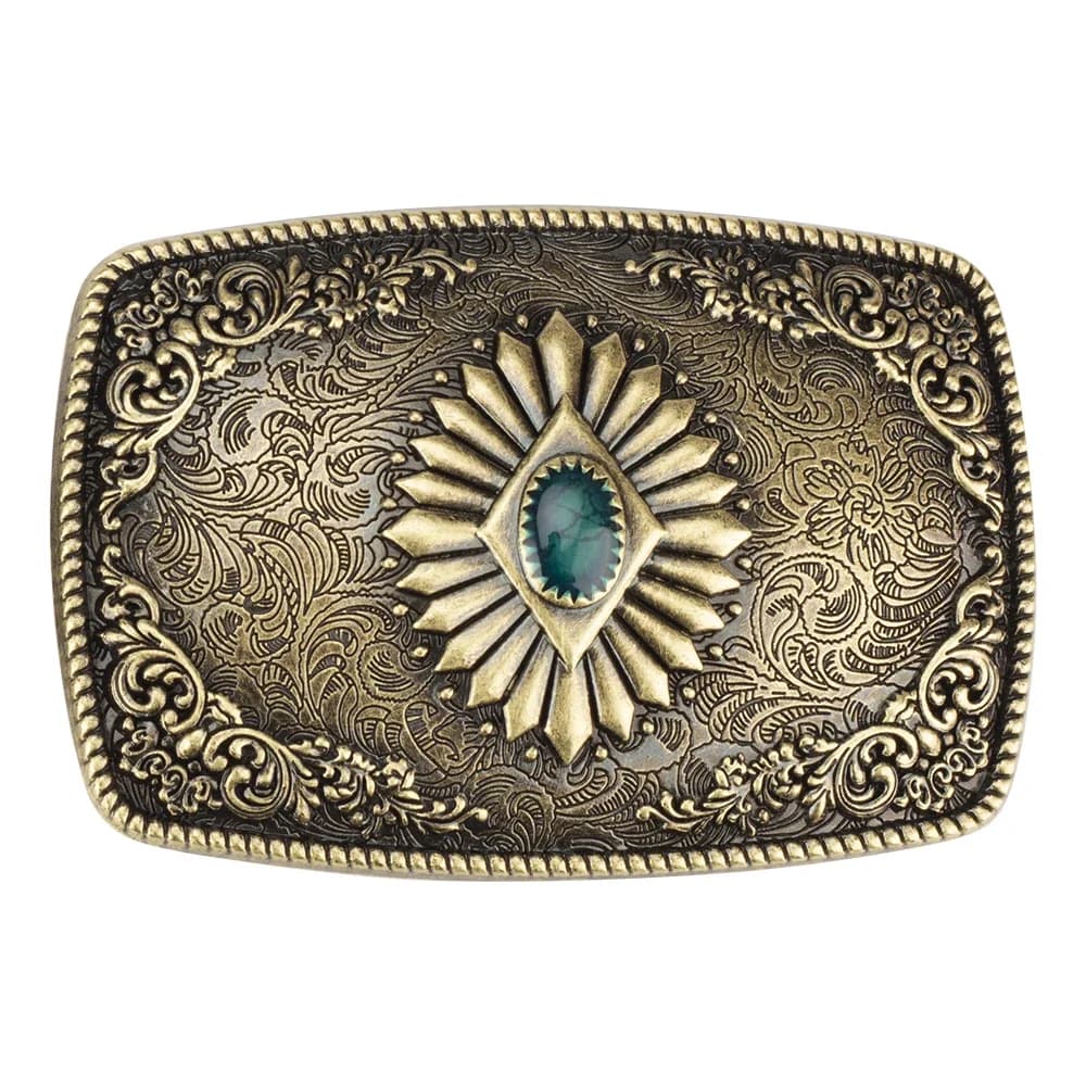 Boucle de ceinture en Bronze saphir bleu, motif décoratif exquis pour hommes Cowboy grand