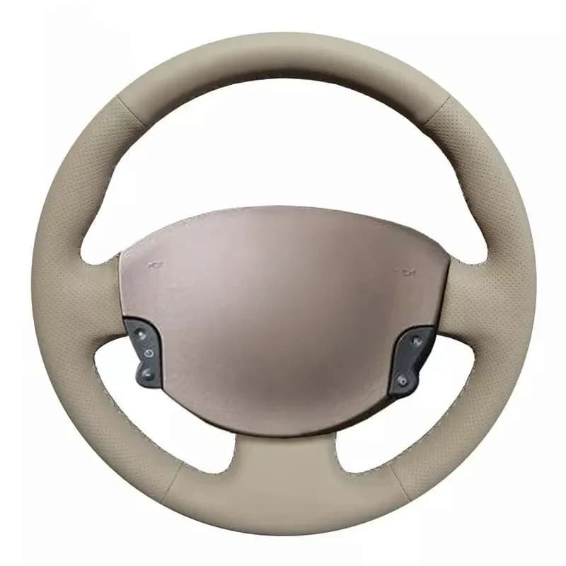 Housse de volant de voiture en cuir artificiel Beige souple, pour Renault Megane 2 2003 – 2008 Kangoo 2008 Scenic 2 2003-2009