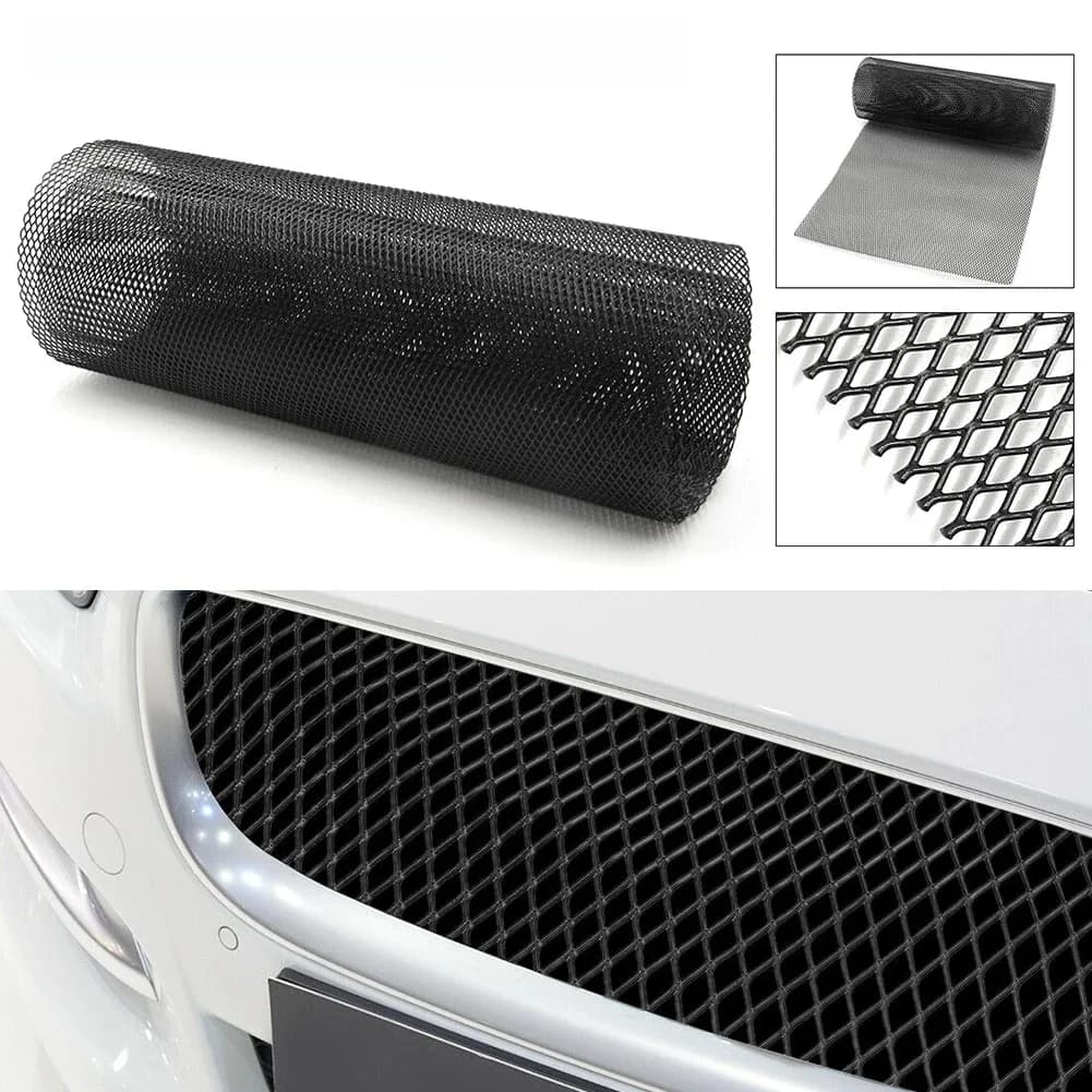 Grille de course de pare-chocs avant de voiture, grille rhombique, grille d'aération en tôle, filet en alliage, réglage, universel, 3x6mm, 100x33cm