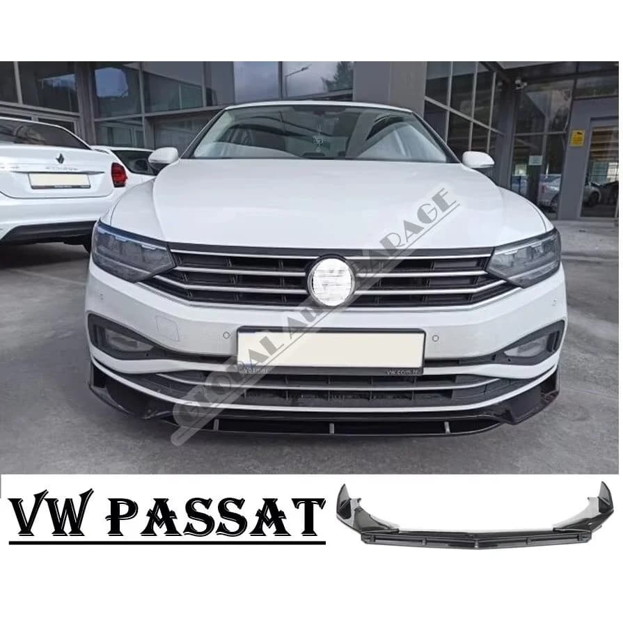 Lame de pare-choc avant pour VOLKSWAGEN PASSAT B7, 2008 – 2014, accessoire de voiture, Piano, noir brillant, diffuseur de séparation, aileron universel