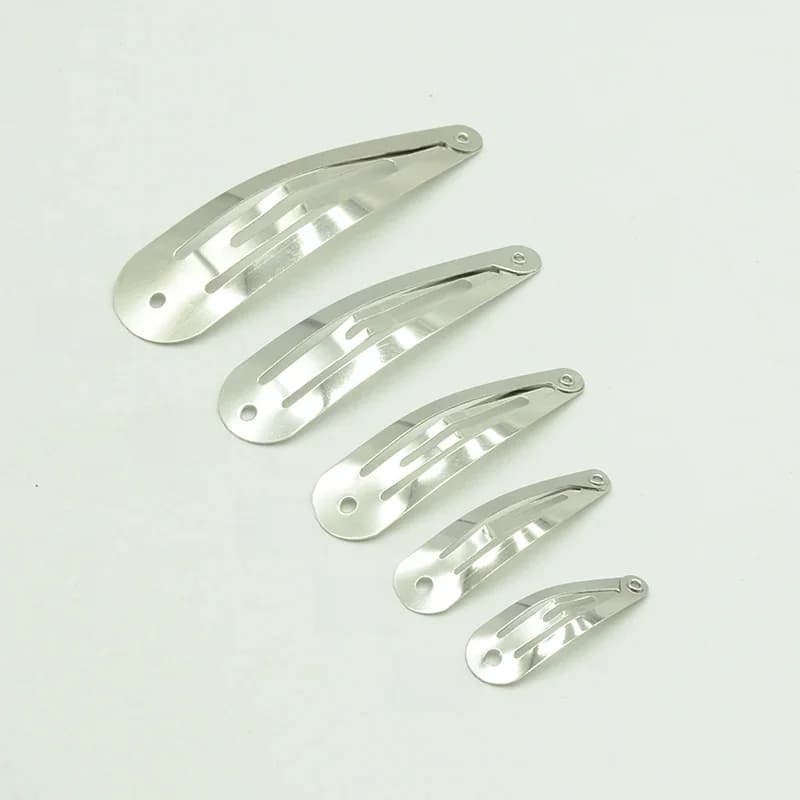 Pince à cheveux en métal pour femmes et filles, épingles à cheveux unies, accessoires de bricolage écologiques, trou de larme, 3cm, 4cm, 5cm, 6cm, 7cm