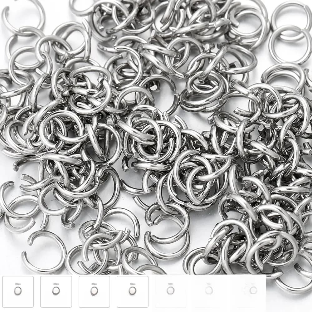 Anneaux de saut ouverts en acier inoxydable, 200 pièces, 3/4/5/6/8mm, pour la fabrication de bijoux, fournitures, connecteurs d'anneaux fendus pour bricolage, résultats de bijoux