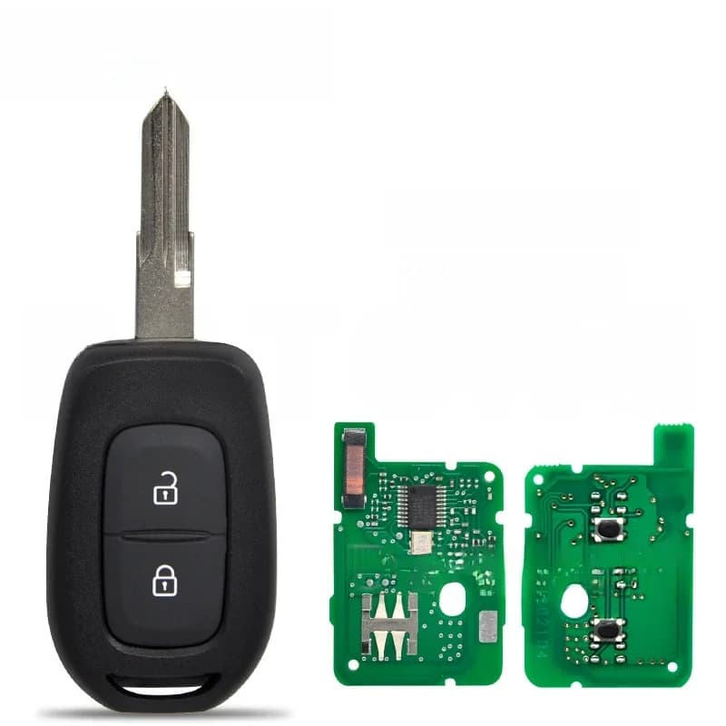 Datong World – clé télécommande de voiture à 2 boutons, 4A, 433MHz, avec lame VAC102, pour Renault Sandero Logan Lodgy Dokker Dacia Duster