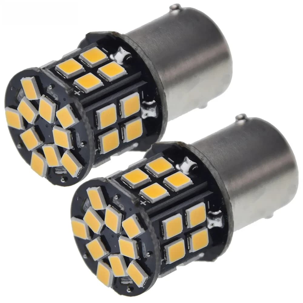 Paire de feux de signalisation LED 6V 1156 BA15S 1157 BAY15D BA15D, blanc chaud, voiture, moto, vélo, arrière-up, frein arrière, clignotant, style