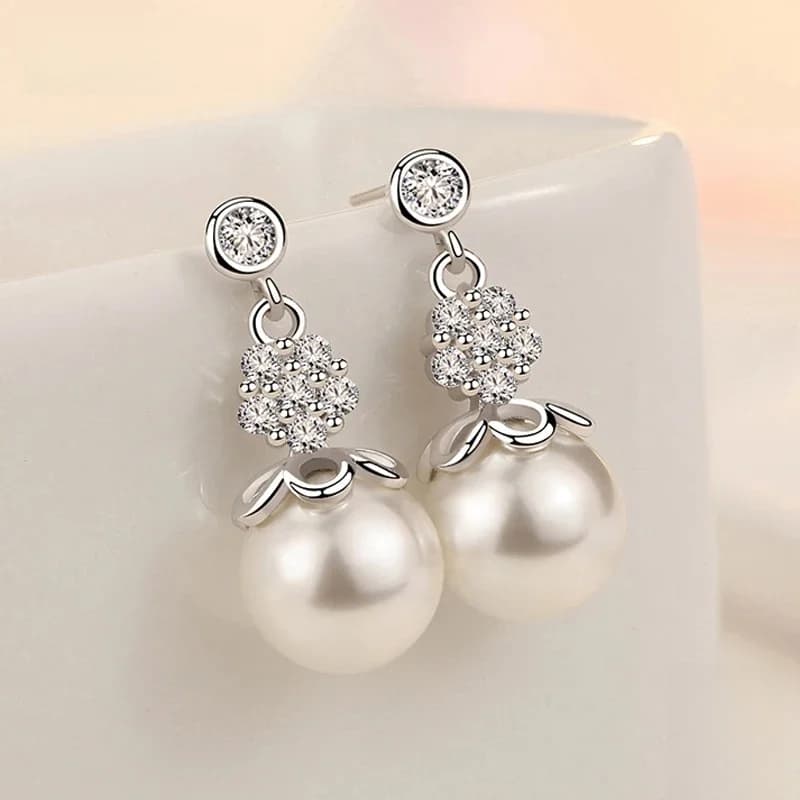 ZDADAN – boucles d'oreilles en argent Sterling 925 pour femmes, bijoux à la mode, accessoires de mariage, 12MM