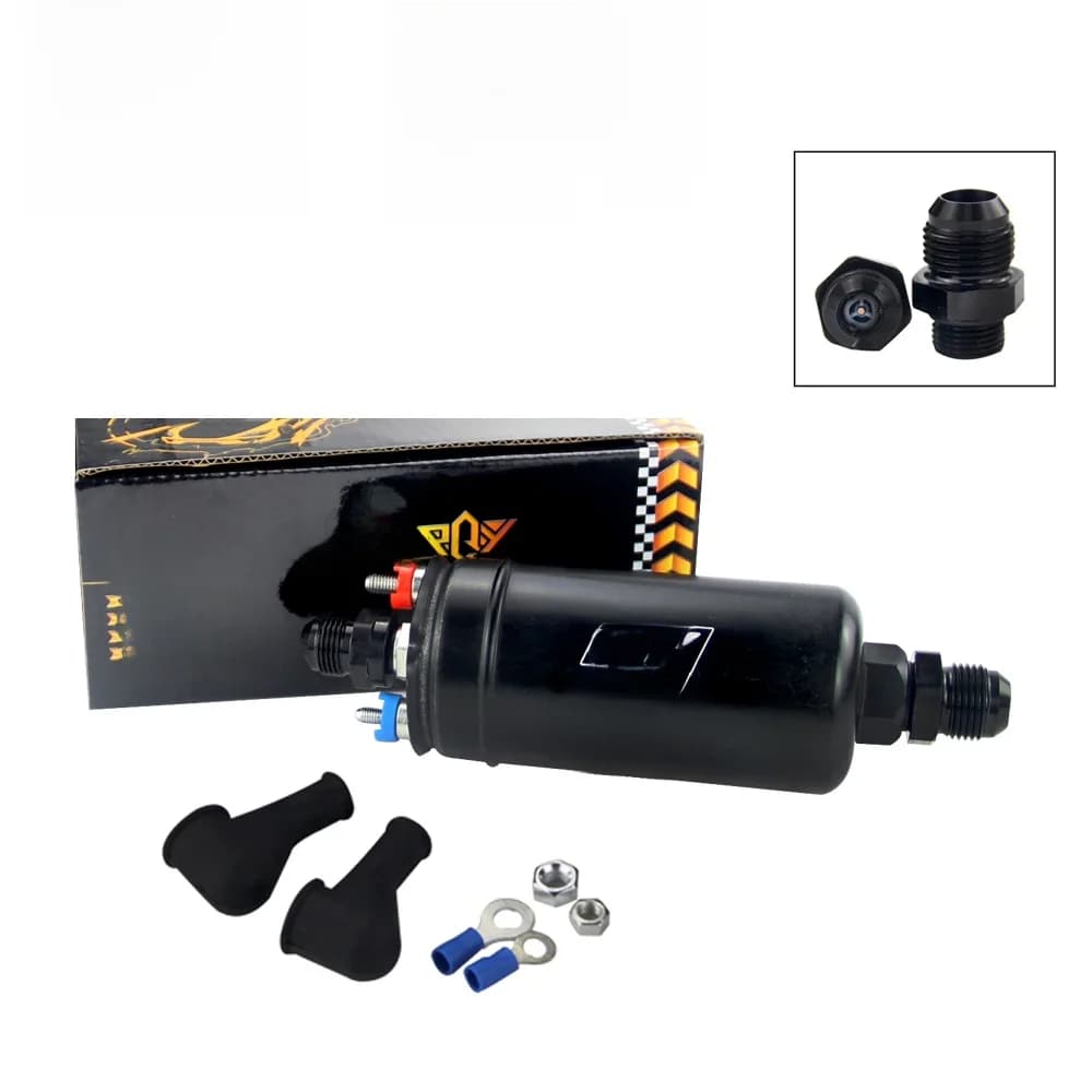 PQY Pompe à Carburant Externe, EFI 380LH de 1000HP de Haute Qualité Compatible avec E85 044, Nouveau Style, PQY-FPB003-QY