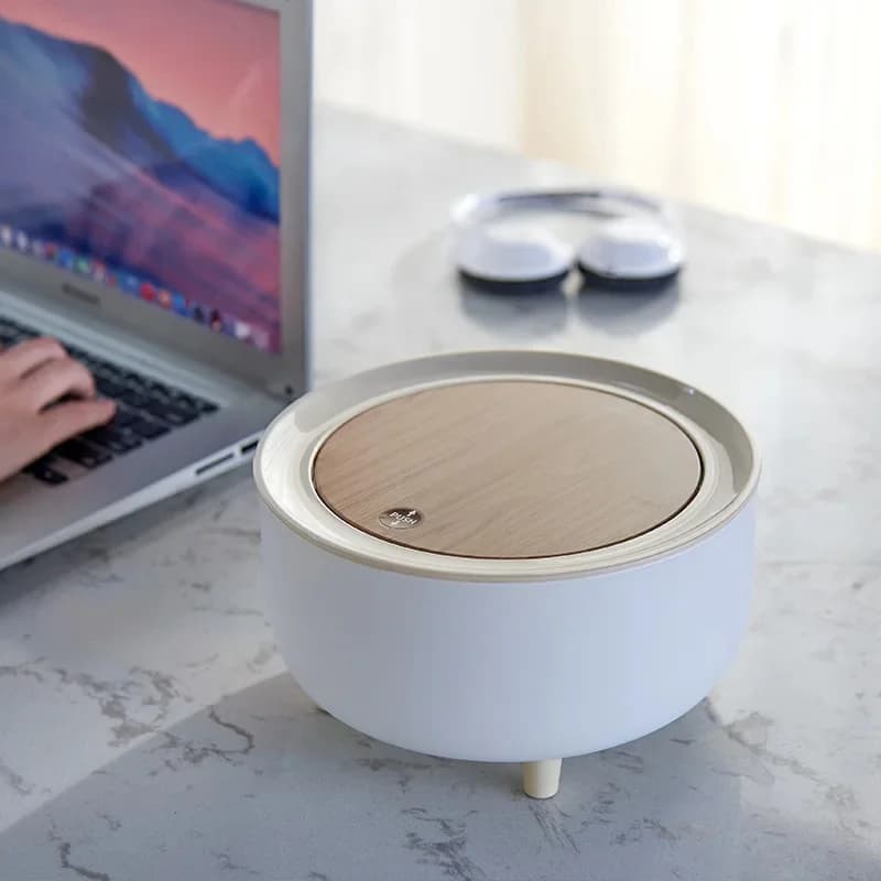 Mini poubelle de bureau de style japonais, poubelle à presse Simple, poubelle de rangement pour dortoir d'étudiants, seau de rangement pour bureau de chevet