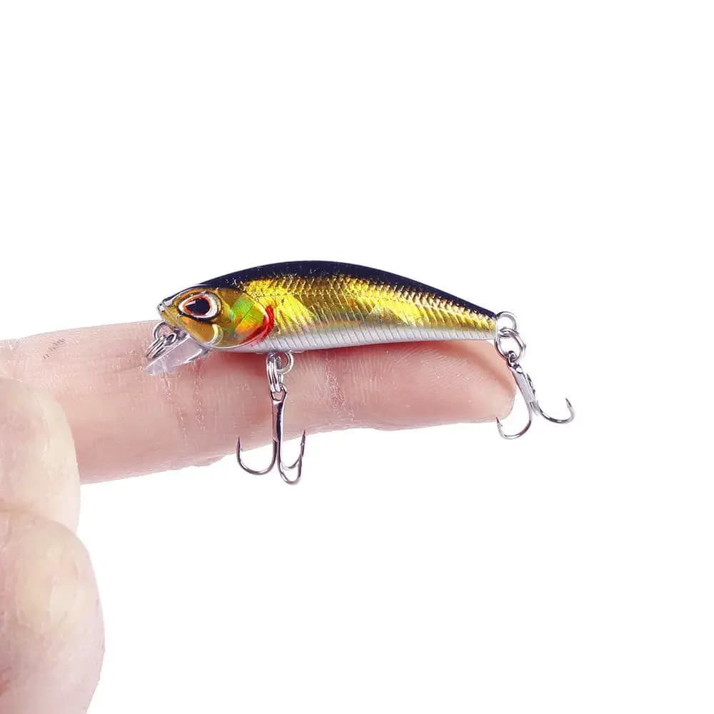 1 pièces Mini leurres de pêche méné Wobblers 4.5 cm 3.5g coulant artificiel en plastique dur appât manivelle Jerkbait Pesca matériel de bar