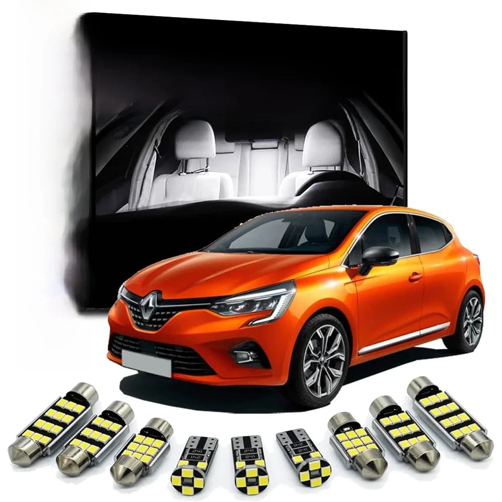 Zoomsee – Kit d'Éclairage Intérieur pour Voiture, pour Renault Laguna, Clio, Megane, Grand Scenic, Espace, 1 2 3 4 CC, Kangoo, Koleos, Captur, Kadjar et Modus