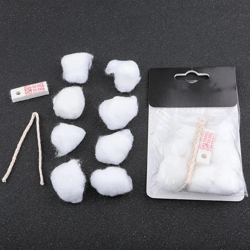 Mèches en coton absorbant l'huile, coton non tissé, base en caoutchouc pour briquets Zippo Zorro – Pièces de rechange universelles pour briquets à gaz
