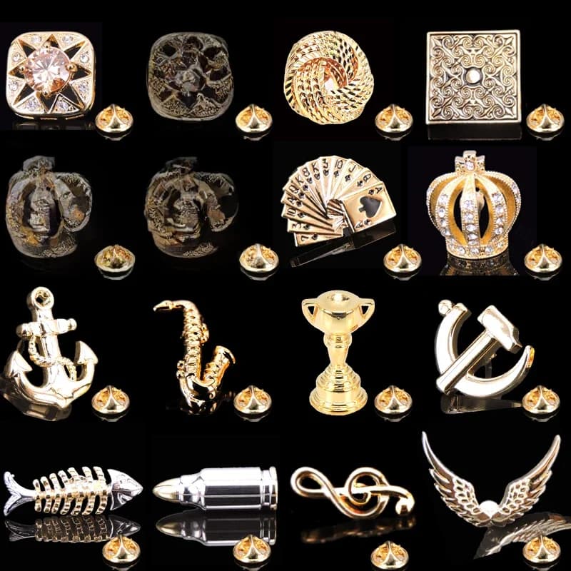 Broche en cristal imbibé de dragon d'or pour hommes, broche de balle de feuille d'érable, épingle de mariage, cadeau de chemise, bijoux de mode, nouveau