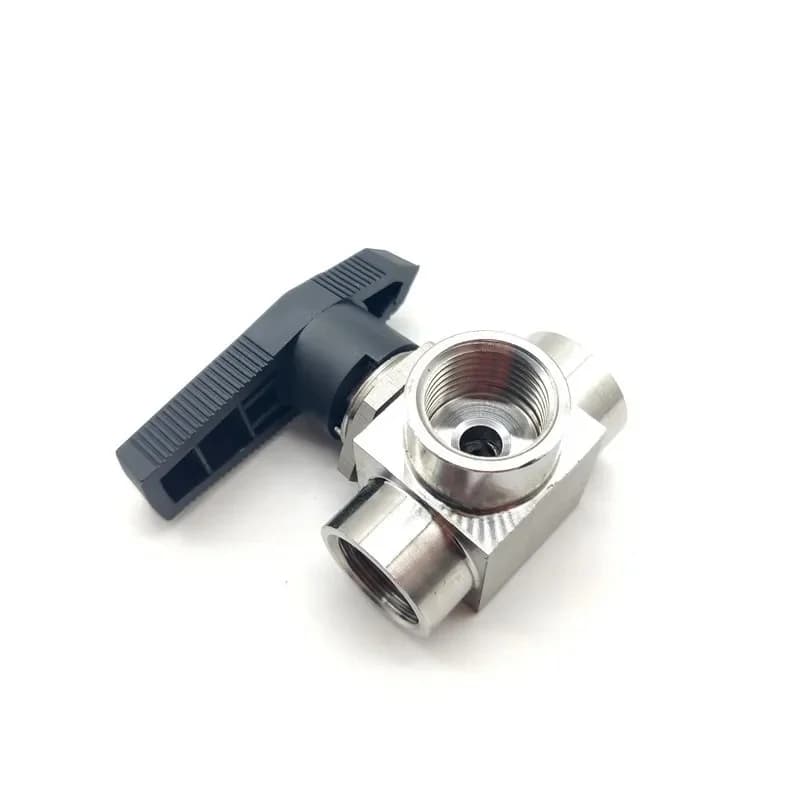 Vanne à bille à trois voies, filetage femelle G1/8' 1/4' 3/8' 1/2' BSP, acier inoxydable 304, haute pression et température, YFP-2B T/L, 1 pièce