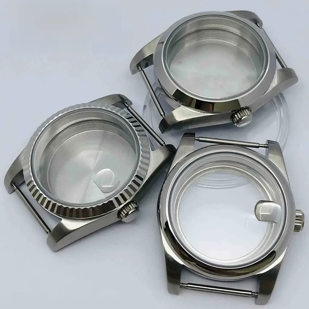 Miuksi 36mm/40mm boîtier de montre en verre saphir ajustement NH35 NH36 NH34 ETA2824 2836 PT5000 Miyota8215 821A Mingzhu DG2813 3804 mouvement