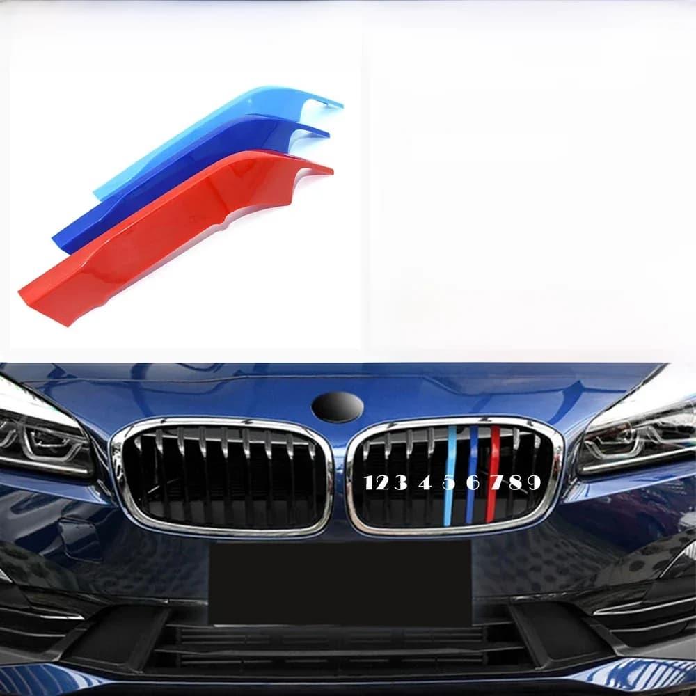 Ajustement 19-21 BMW série 2 F45 F46 LCI ActiveTourer GranTourer garniture M-SPORT conception 3 couleurs Grille de rein pince rayure insérer course