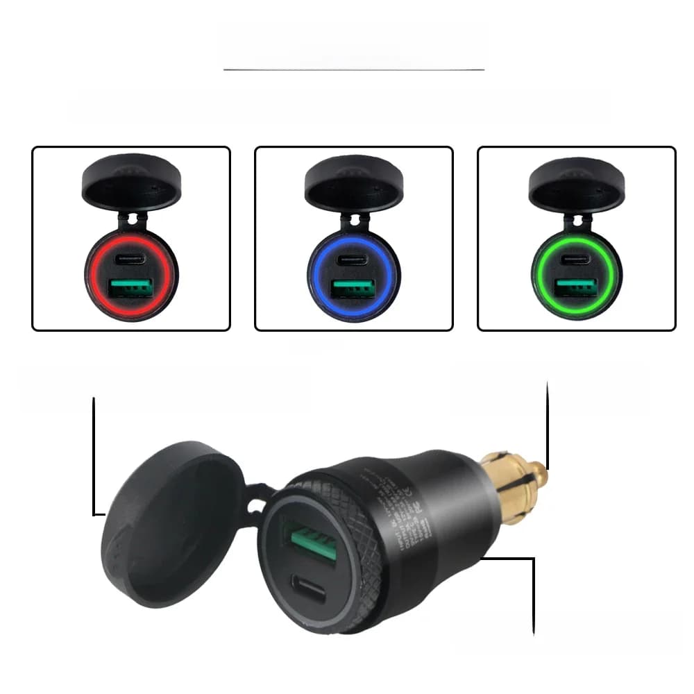 Adaptateur de chargeur USB TYPE-C pour moto, pour BMW R1250GS R1200GS R1300GS ADV R12 R1200RT F800GS f850gs f900r pour Tiger 900 1200