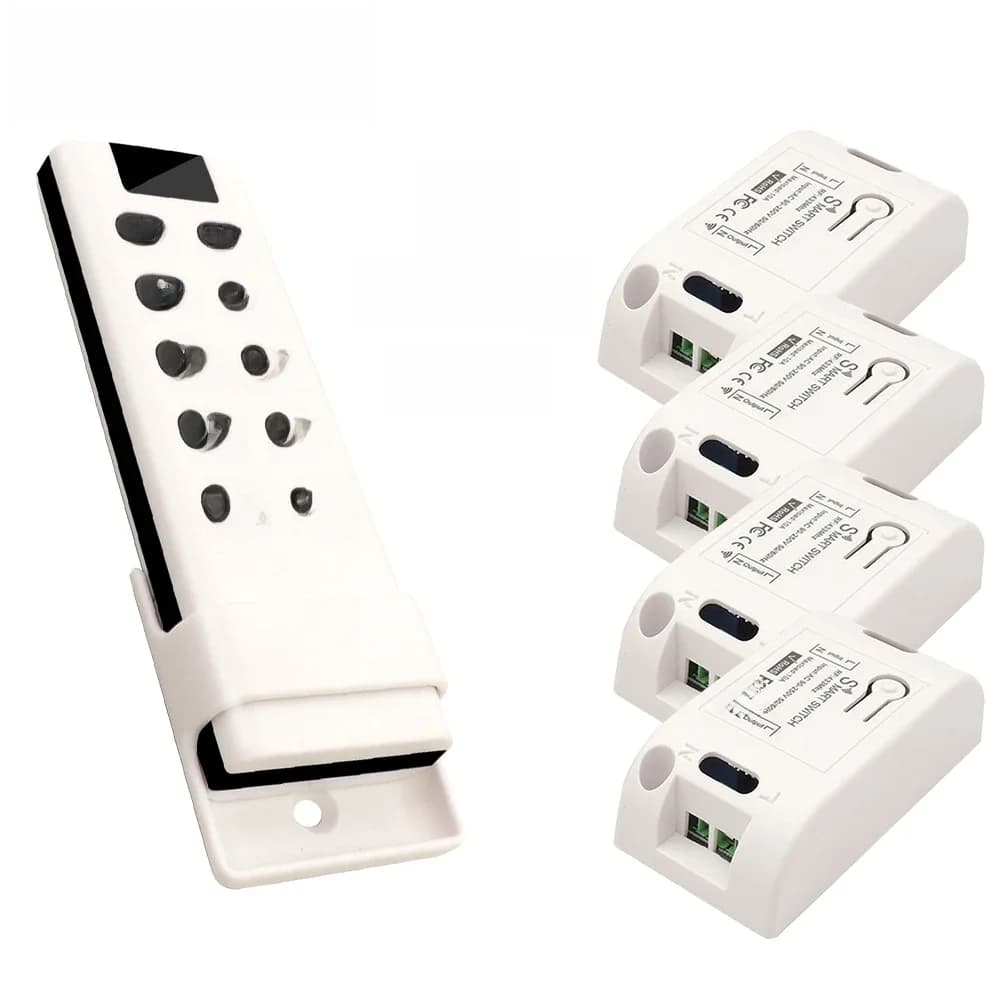 Interrupteur de lumière sans fil, 433 Mhz, télécommande on/Off, relais ac ventilateur LED v, 10a, pour maison connectée, pour plafonnier