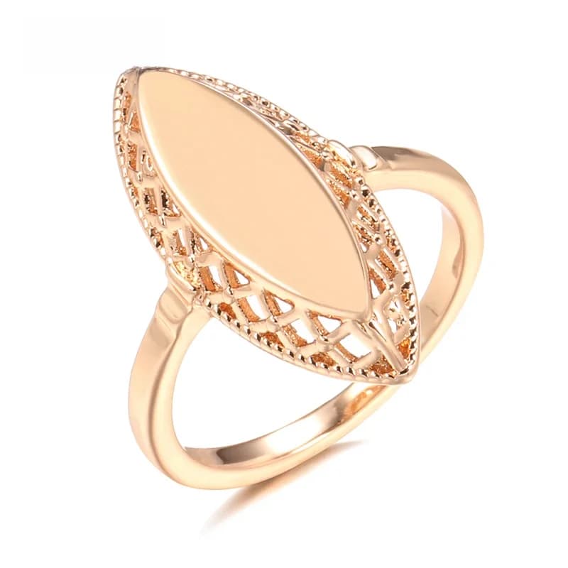 Kinel – bagues brillantes pour femmes, or Rose 585, tissage Simple, losange, ethnique, bijoux de mariage, nouvelle collection 2021