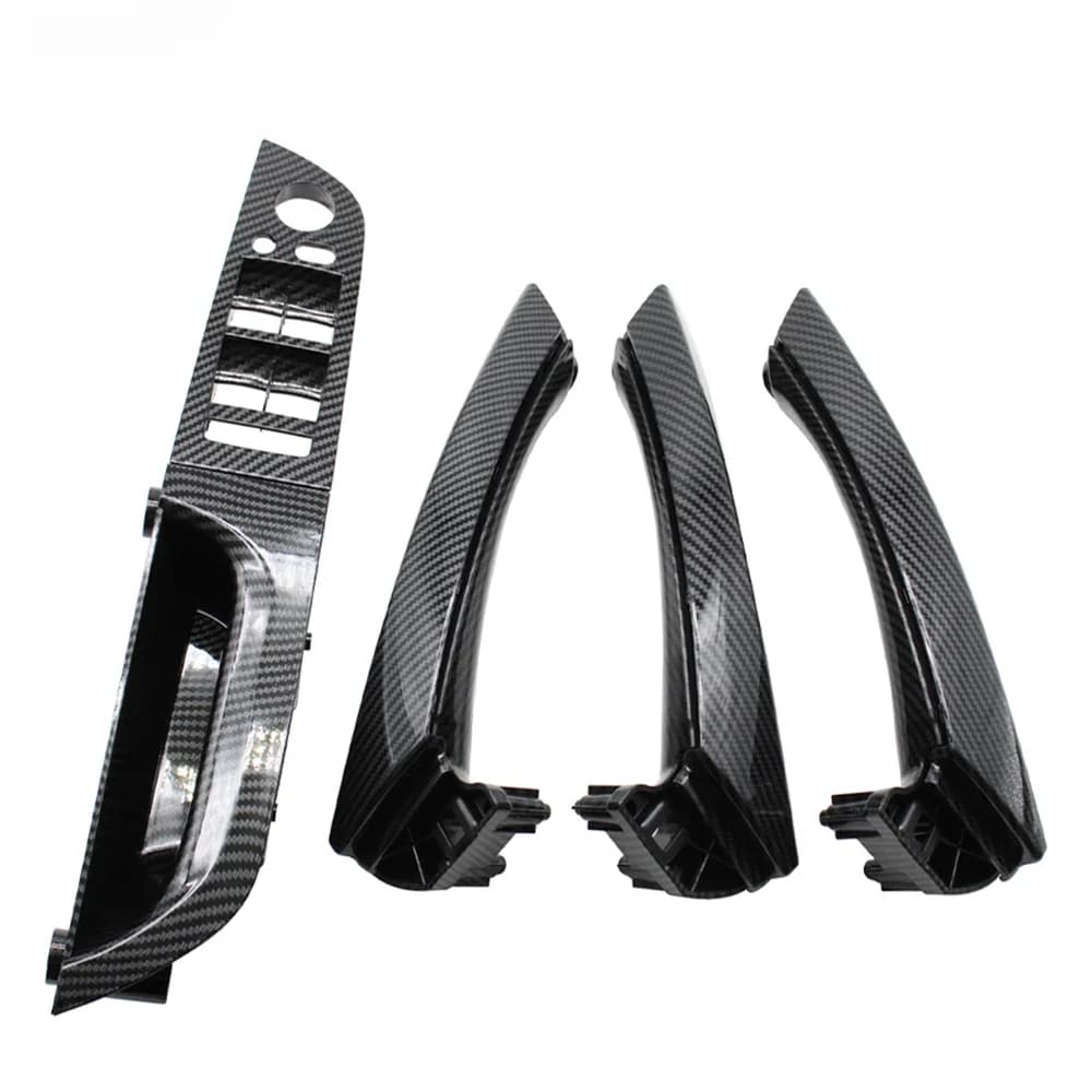 LHD – poignée de porte intérieure en Fiber de carbone pour conducteur gauche, panneau d'accoudoir, ensemble complet pour BMW série 3 E90 E91 316 318 320 325 328