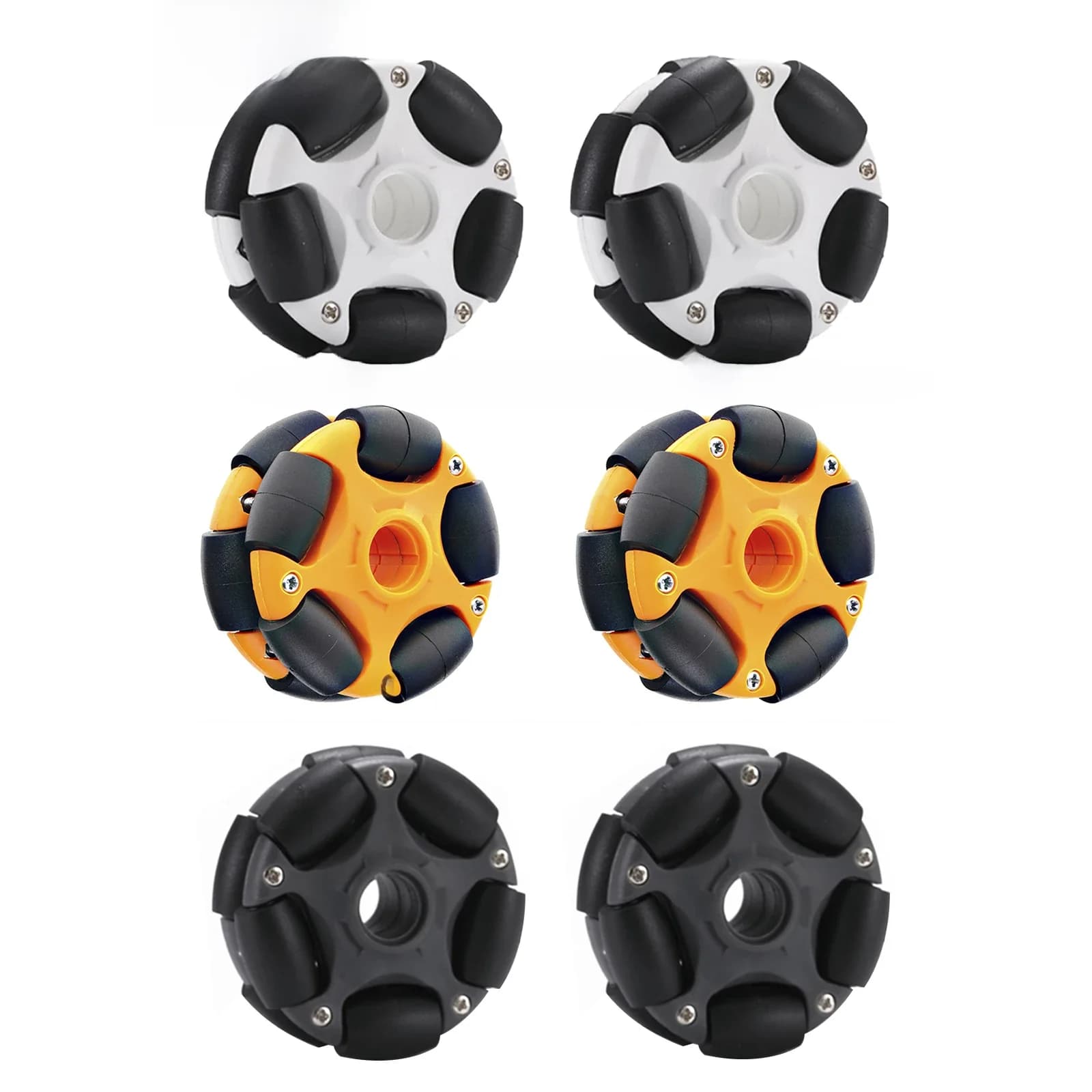 Roue omnidirectionnelle en Nylon 58mm, charge de 20KG pour moteur TT Robot Arduino Smart ROS voiture Enc Racing pour Raspberry Pi DIYParts 4 pièces