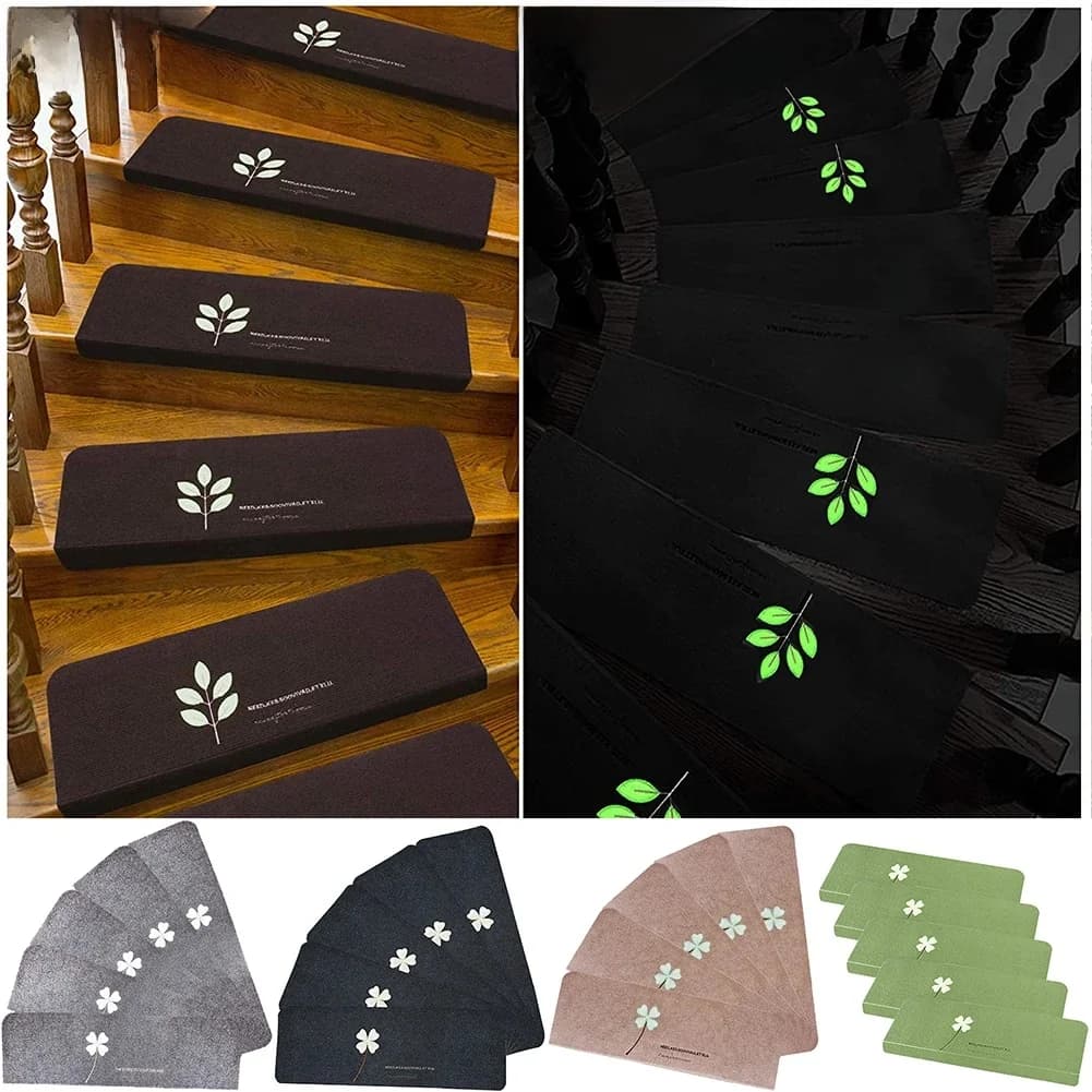 Tapis de marche d'escalier antidérapant tapis d'escalier lumineux intérieur auto-adhésif marches d'escalier tapis salon escaliers marches tapis de bande de roulement
