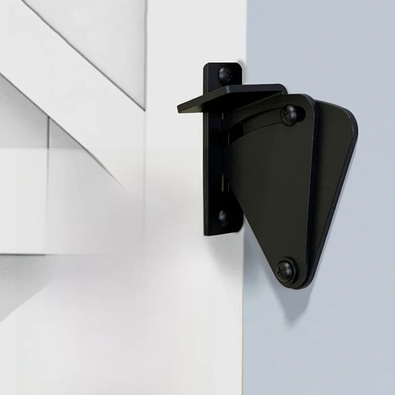 Serrure de porte coulissante en acier inoxydable, 1 ensemble, nouveau, porte de poche, Garage et hangar, portes en bois, loquet, accessoires de quincaillerie