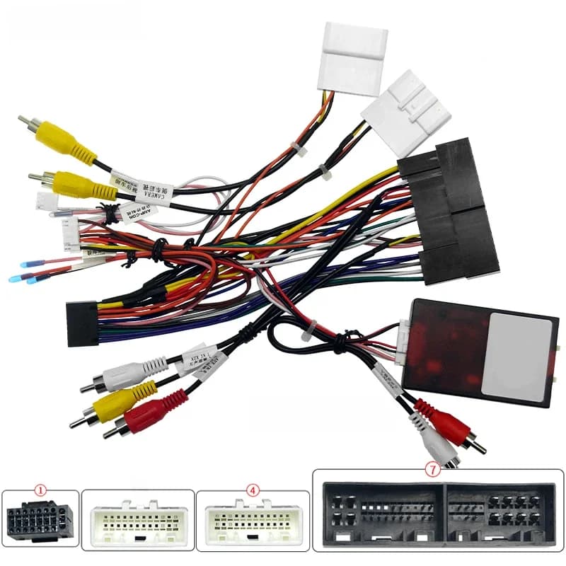 LEEWA-Câblage stéréo de voiture avec amplificateur OEM éventuelles DIF, prise en charge CANbus SFP, 16 broches, compatible avec Hyundai Elantra, SantaFe, K3, Sportage, Sorento