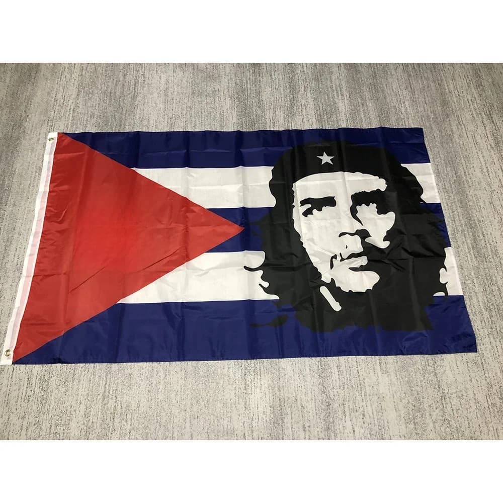 Cuba révolution héros EI CHE Ernesto Guevara drapeau 90x150cm drapeau cubain double pénétration polyester bannière suspendue pour la décoration