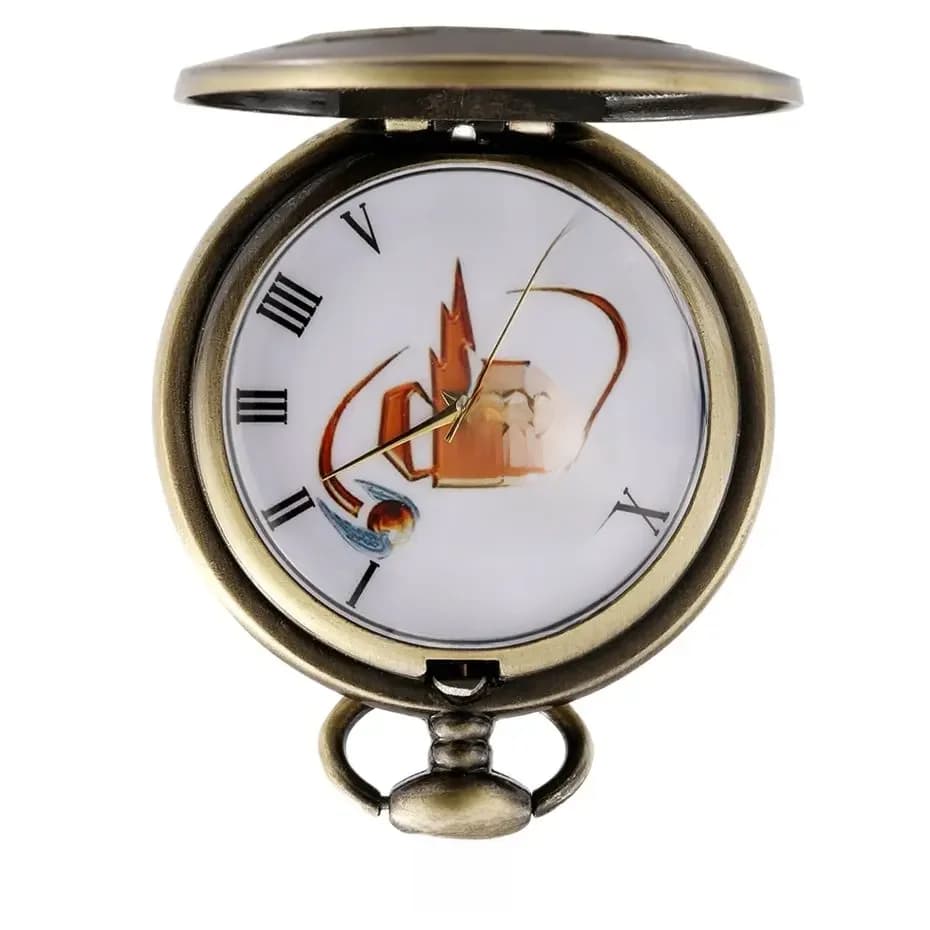 Montre de Poche à Quartz Rétro Vintage, Design Noir/Gris, Collier FOB JOPendant, Horloge, Cadeaux pour Hommes et Femmes