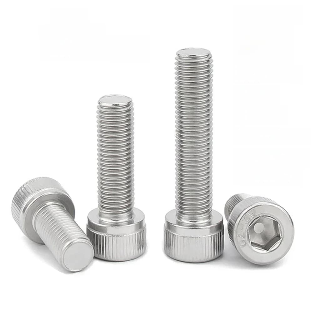 1/20 pièces M3 M4 M5 M6 M8 M10 M12 304 acier inoxydable A2-70 pas de filetage fin Hexgonal douille hexagonale vis à tête ronde boulon Allen
