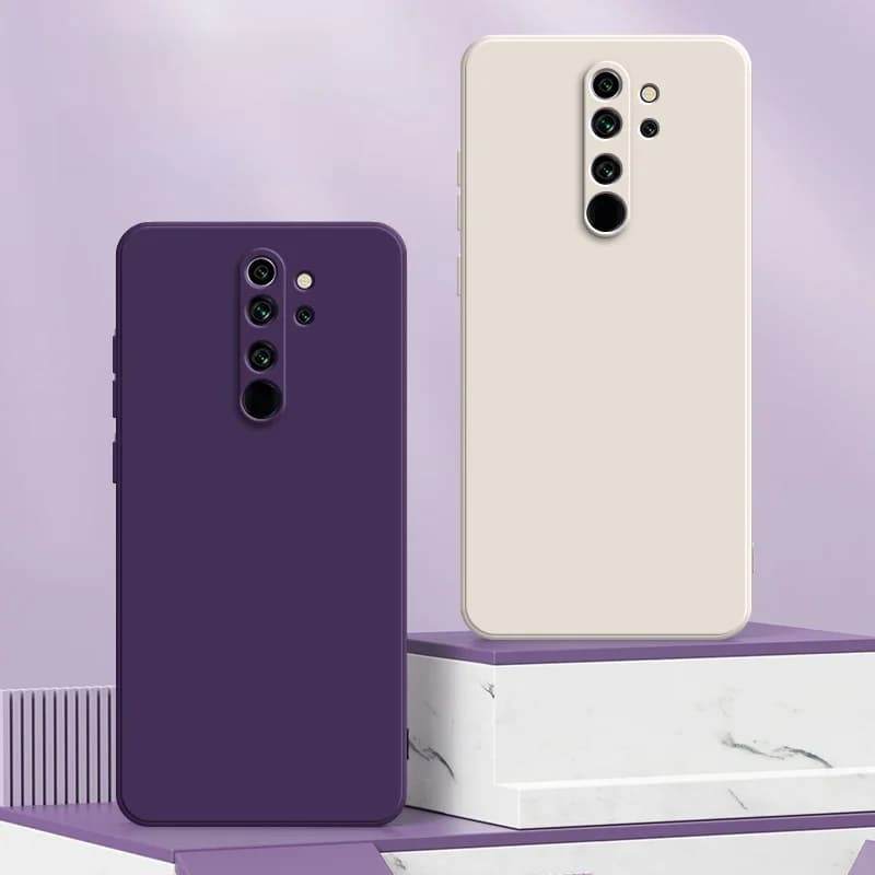 Coque de téléphone en silicone liquide pour Xiaomi Redmi Note 8 Pro, coque arrière de protection complète d'origine, coque mignonne carrée, Note8 T Note8Pro 8Pro